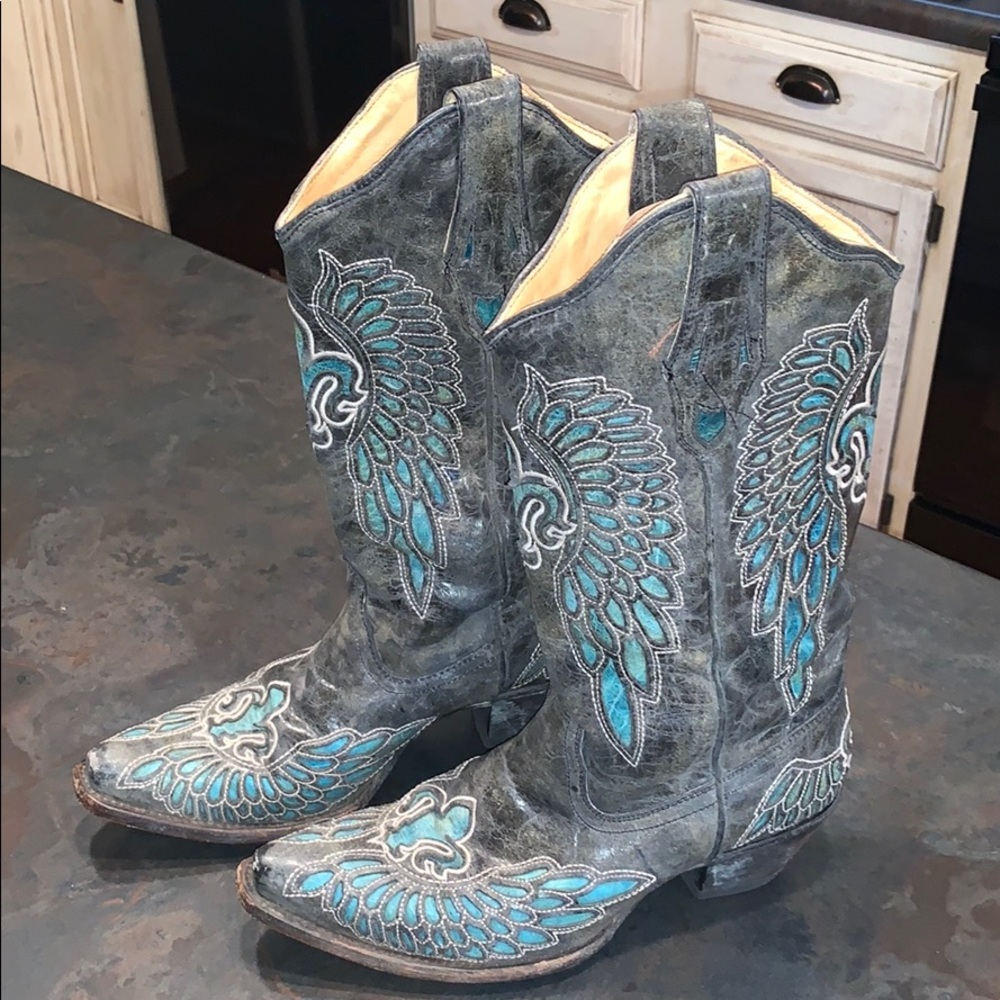 Black/Turquoise Corral Boots